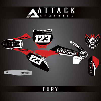 Attack Graphics Custom Fury Complete Bike Graphics Kit#206972-P