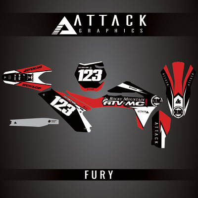 Attack Graphics Custom Fury Complete Bike Graphics Kit#206972-P