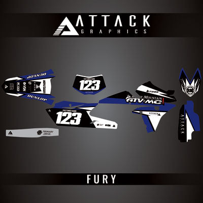 Attack Graphics Custom Fury Complete Bike Graphics Kit#206972-P