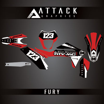 Attack Graphics Custom Fury Complete Bike Graphics Kit#206972-P1