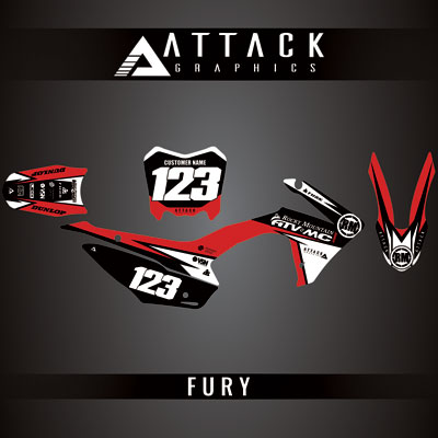 Attack Graphics Custom Fury Complete Bike Graphics Kit#206972-P