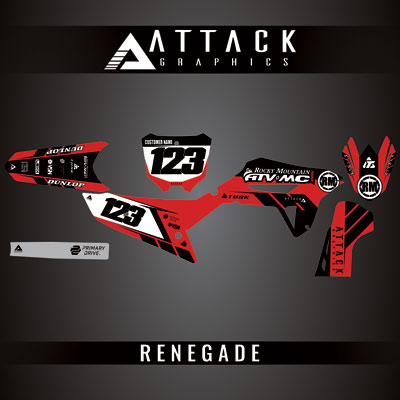 Attack Graphics Custom Renegade Complete Bike Graphics Kit#206979-P