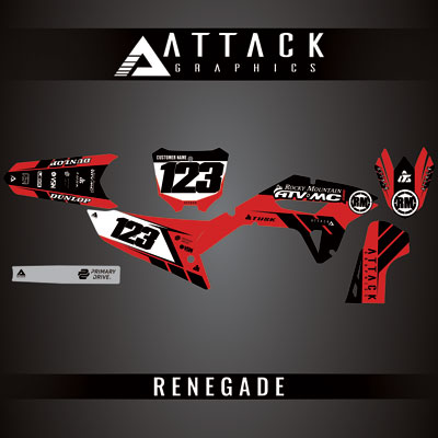 Attack Graphics Custom Renegade Complete Bike Graphics Kit#206979-P