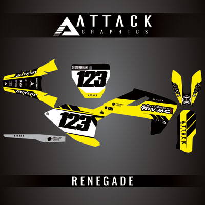 Attack Graphics Custom Renegade Complete Bike Graphics Kit#206979-P