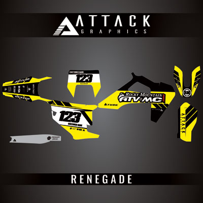 Attack Graphics Custom Renegade Complete Bike Graphics Kit#206979-P