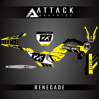 Attack Graphics Custom Renegade Complete Bike Graphics Kit#206979-P1