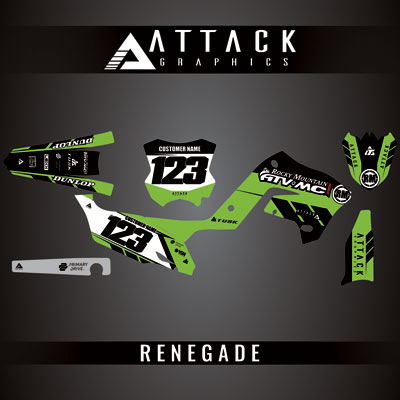 Attack Graphics Custom Renegade Complete Bike Restyle Graphics Kit#206981-P