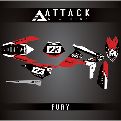 Attack Graphics Custom Fury Complete Bike Graphics Kit#206972-P