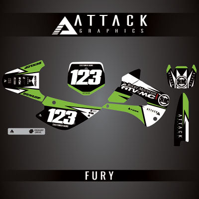 Attack Graphics Custom Fury Complete Bike Graphics Kit#206972-P1