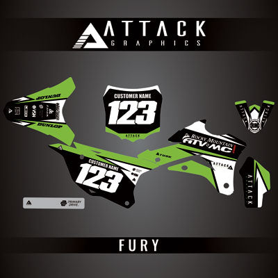 Attack Graphics Custom Fury Complete Bike Graphics Kit#206972-P1