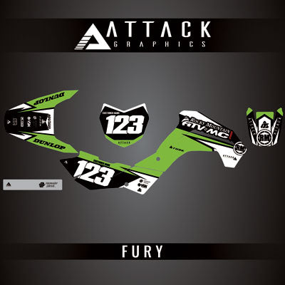 Attack Graphics Custom Fury Complete Bike Graphics Kit#206972-P1