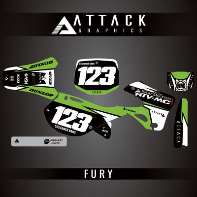 Attack Graphics Custom Fury Complete Bike Graphics Kit#206972-P1