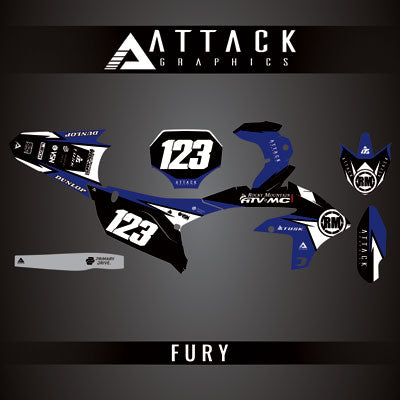 Attack Graphics Custom Fury Complete Bike Graphics Kit#206972-P1