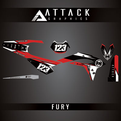 Attack Graphics Custom Fury Complete Bike Graphics Kit#206972-P1