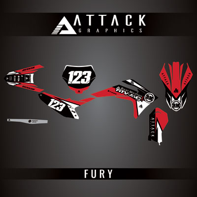 Attack Graphics Custom Fury Complete Bike Graphics Kit#206972-P1