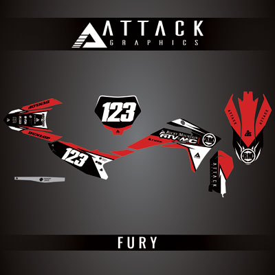 Attack Graphics Custom Fury Complete Bike Graphics Kit#206972-P1