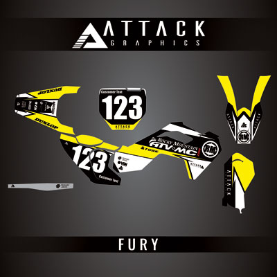 Attack Graphics Custom Fury Complete Bike Graphics Kit#206972-P1
