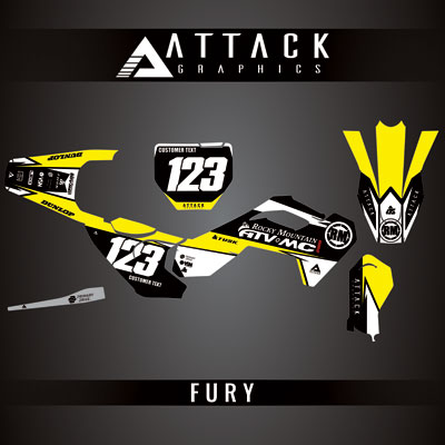 Attack Graphics Custom Fury Complete Bike Graphics Kit#206972-P1