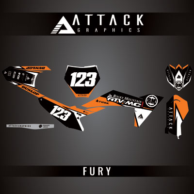 Attack Graphics Custom Fury Complete Bike Graphics Kit#206972-P1