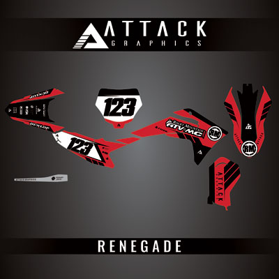 Attack Graphics Custom Renegade Complete Bike Graphics Kit#206979-P1