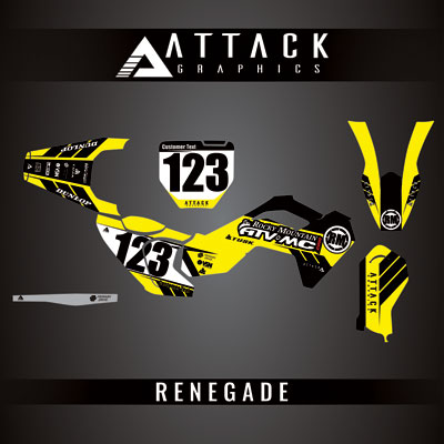 Attack Graphics Custom Renegade Complete Bike Graphics Kit#206979-P1