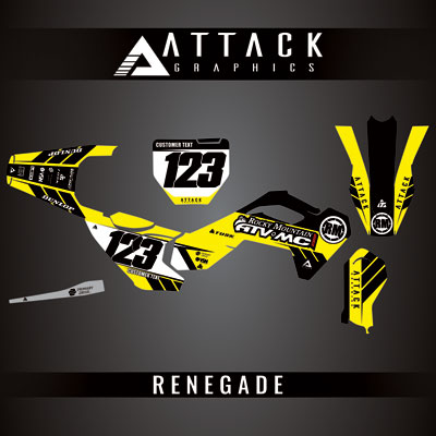 Attack Graphics Custom Renegade Complete Bike Graphics Kit#206979-P1