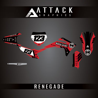 Attack Graphics Custom Renegade Complete Bike Graphics Kit#206979-P1