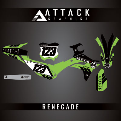 Attack Graphics Custom Renegade Complete Bike Graphics Kit#206979-P1