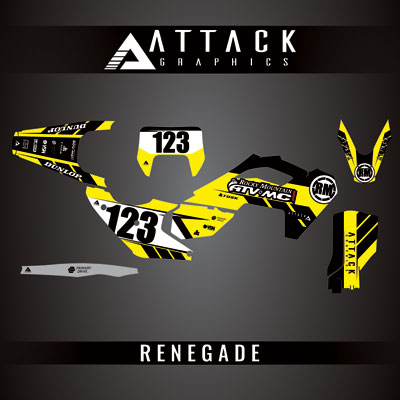 Attack Graphics Custom Renegade Complete Bike Graphics Kit#206979-P1