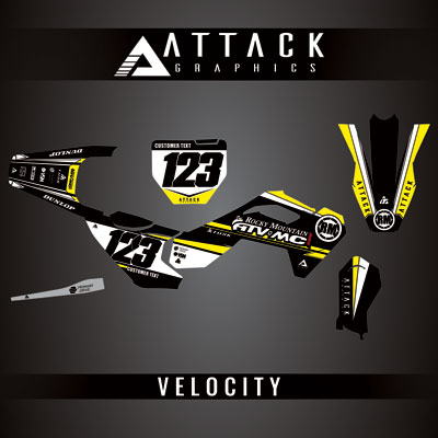 Attack Graphics Custom Velocity Complete Bike Graphics Kit#206982-P1