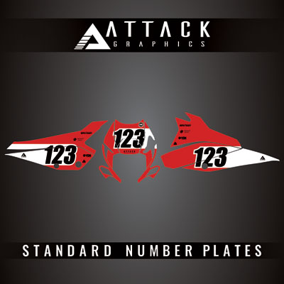 Attack Graphics Pro Series Number Plate Backgrounds#206985-P