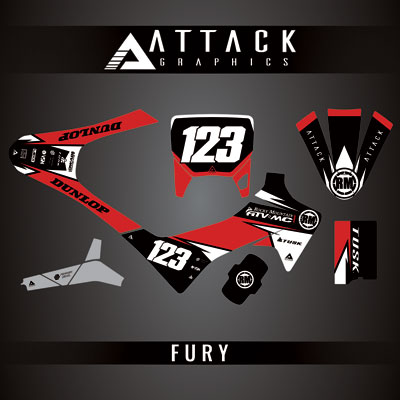Attack Graphics Custom Fury Complete Bike Graphics Kit#206972-P1