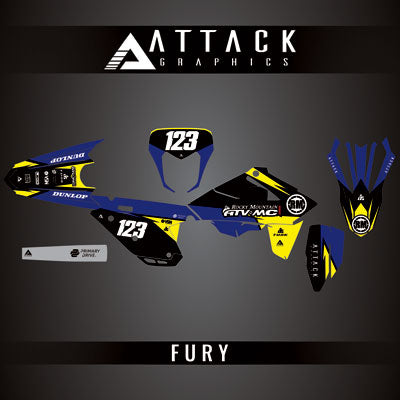 Attack Graphics Custom Fury Complete Bike Graphics Kit#206972-P1