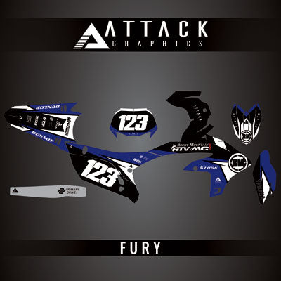 Attack Graphics Custom Fury Complete Bike Graphics Kit#206972-P1