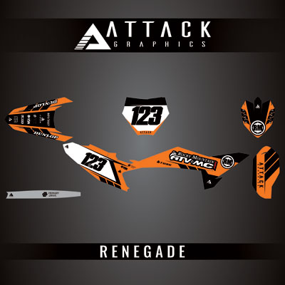 Attack Graphics Custom Renegade Complete Bike Graphics Kit#206979-P1