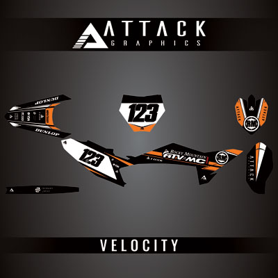 Attack Graphics Custom Velocity Complete Bike Graphics Kit#206982-P1