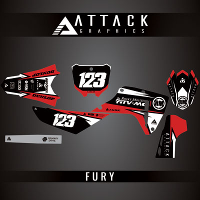 Attack Graphics Custom Fury Complete Bike Graphics Kit#206972-P2