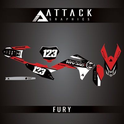 Attack Graphics Custom Fury Complete Bike Graphics Kit#206972-P2