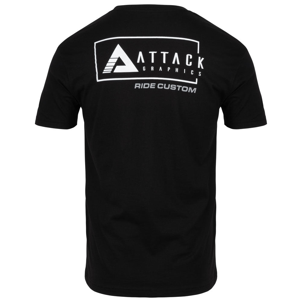 Attack Graphics Ride Custom T-Shirt XXX-Large Black#217-201-0006