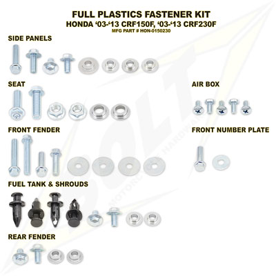 Bolt Full Plastics Fastener Kit#170541-P