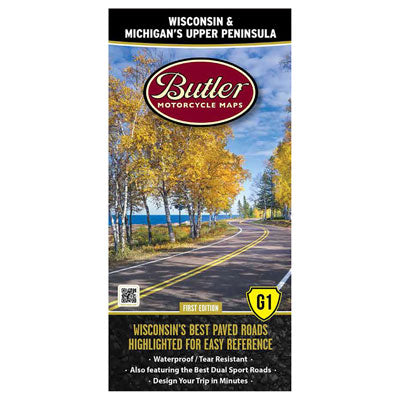 Butler Motorcycle Maps Wisconsin & Michigan Upper Peninsula#mpn_MP-135