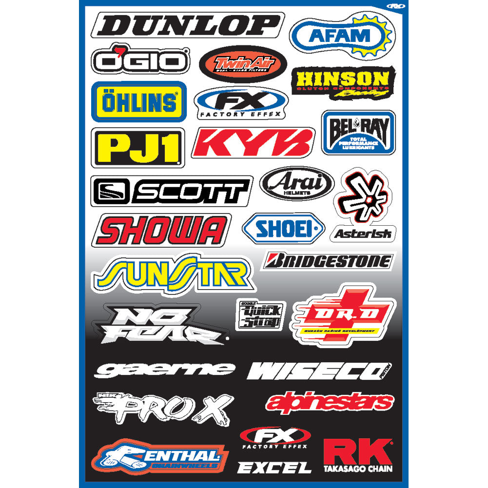 Factory Effex Sponsor Sticker Kit A-3#mpn_10-68000