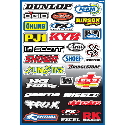 Factory Effex Sponsor Sticker Kit A-3#mpn_10-68000