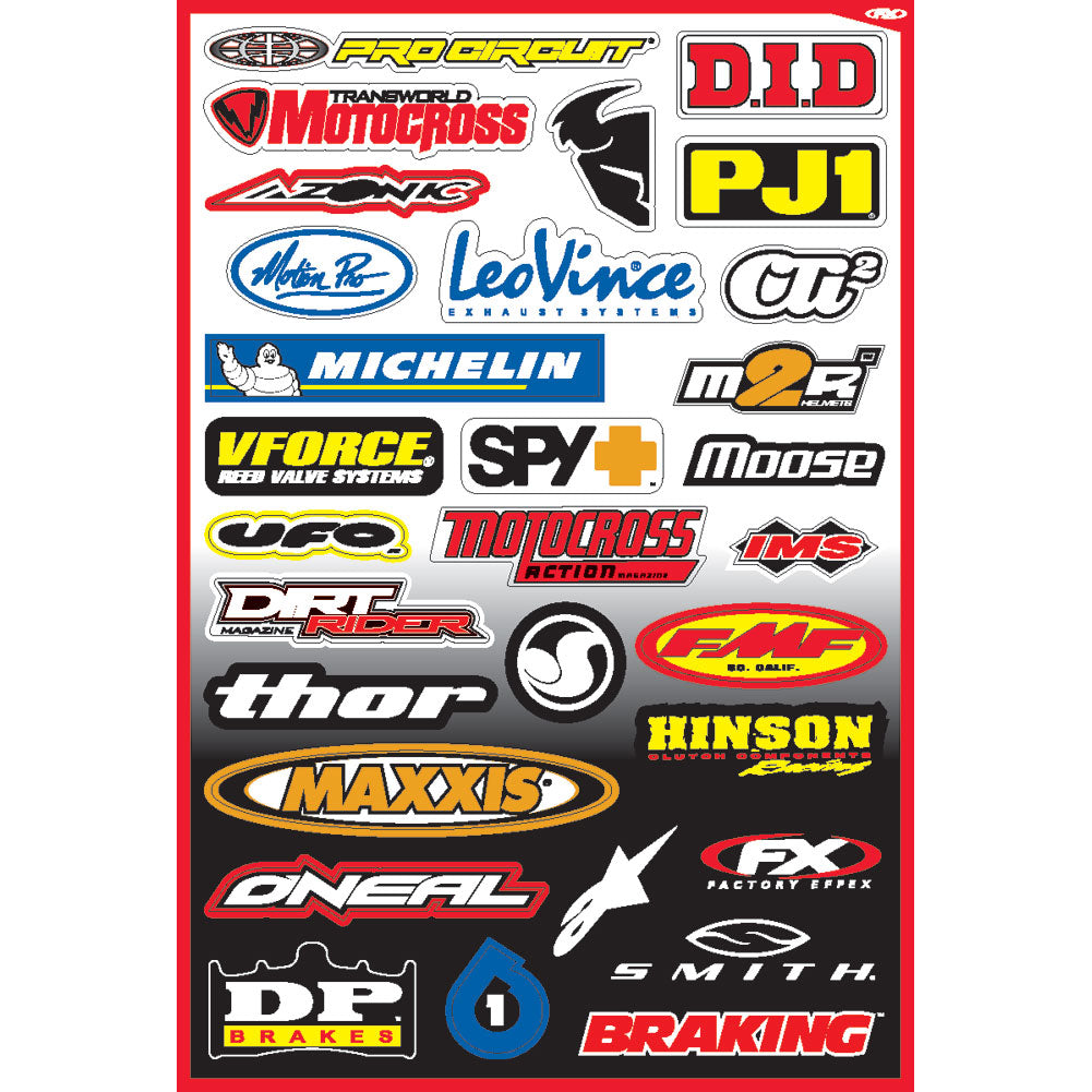 Factory Effex Sponsor Sticker Kit B-3#mpn_10-68002