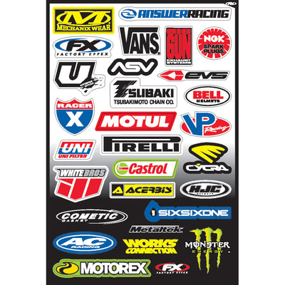 Factory Effex Sponsor Sticker Kit C-3#mpn_10-68004