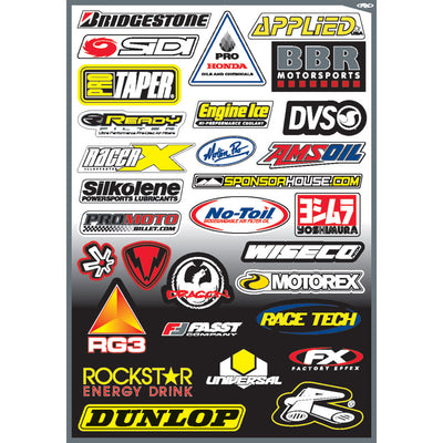 Factory Effex Sponsor Sticker Kit D-3#mpn_10-68006