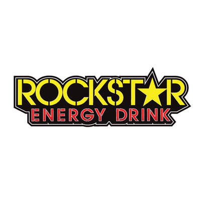 Factory Effex Die-Cut Sticker Rockstar Logo 12" Yellow#mpn_15-94720