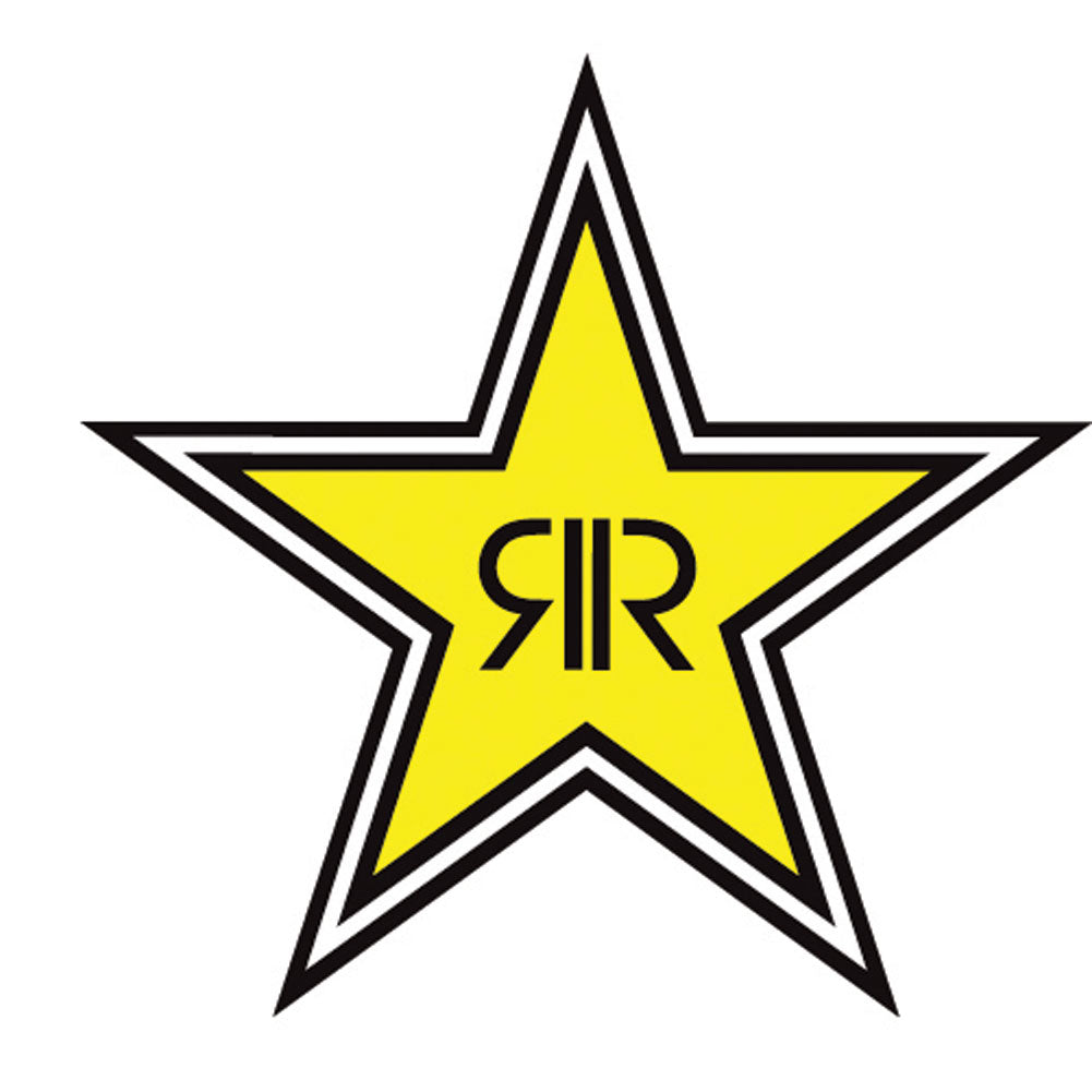 Factory Effex Die-Cut Sticker Rockstar 'Stars' Logo 12" Yellow#mpn_15-94730
