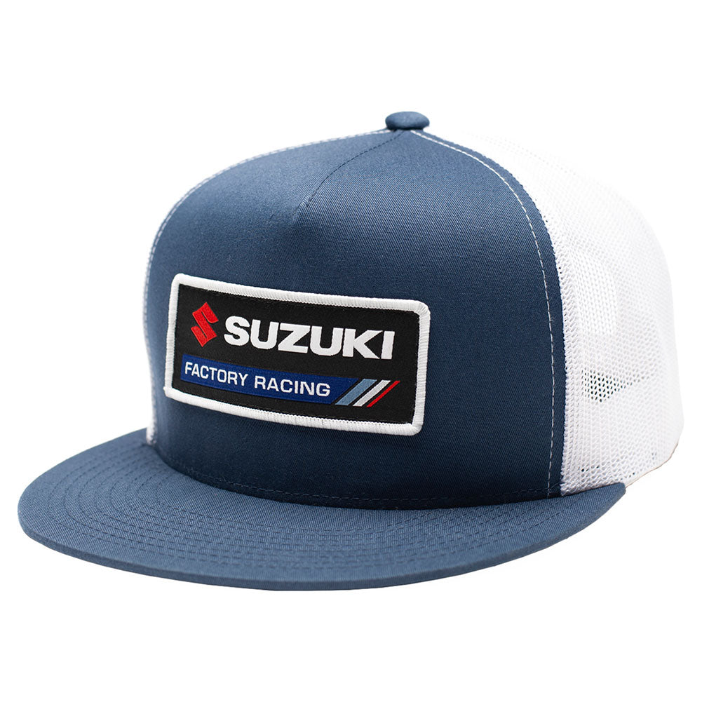 Factory Effex Suzuki Factory Snapback Hat Navy/White#mpn_22-86404