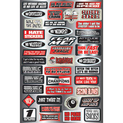 Factory Effex Sponsor Sticker Kit Fun Phrases#mpn_07-68012